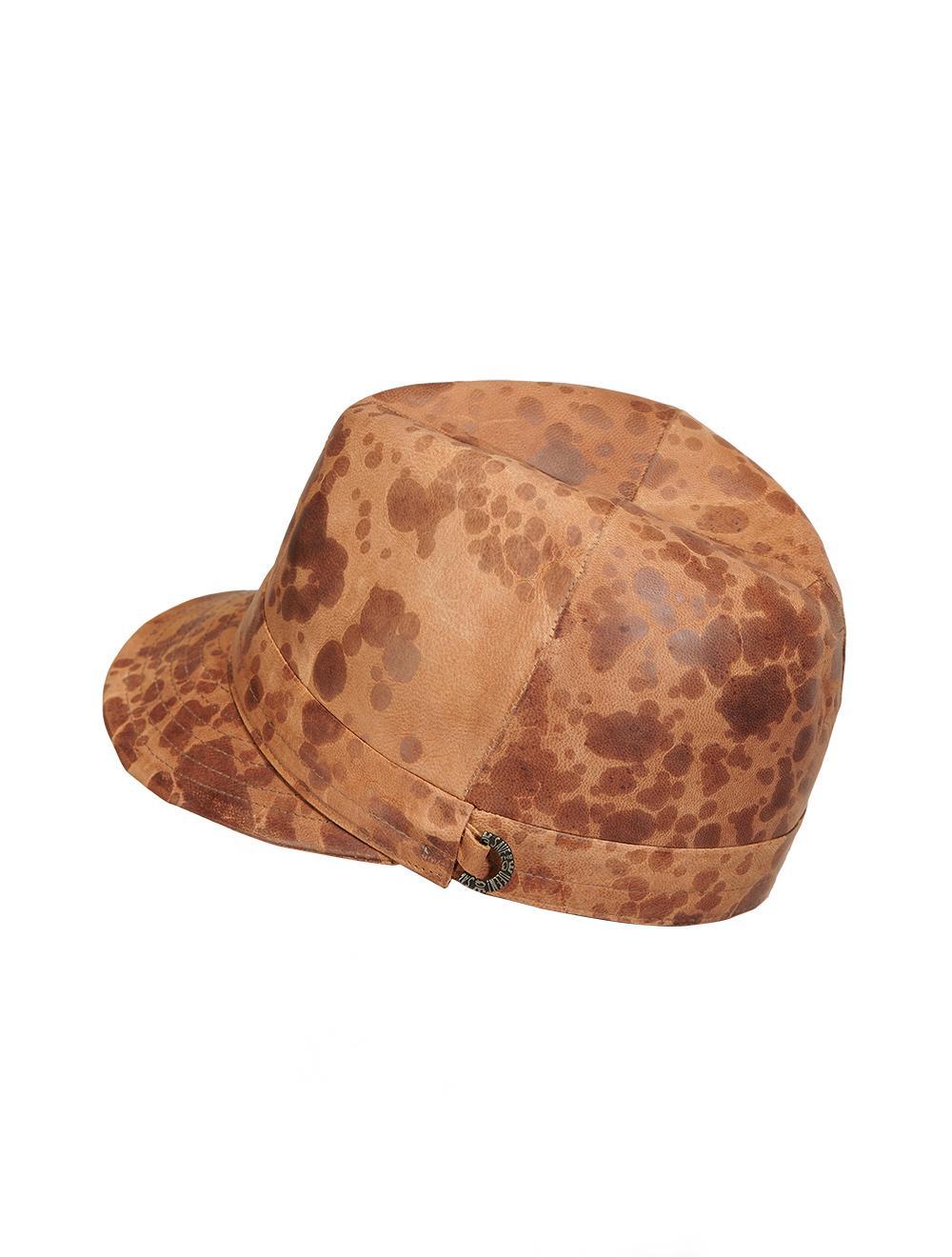 Save The Queen Cappello In Pelle Beige