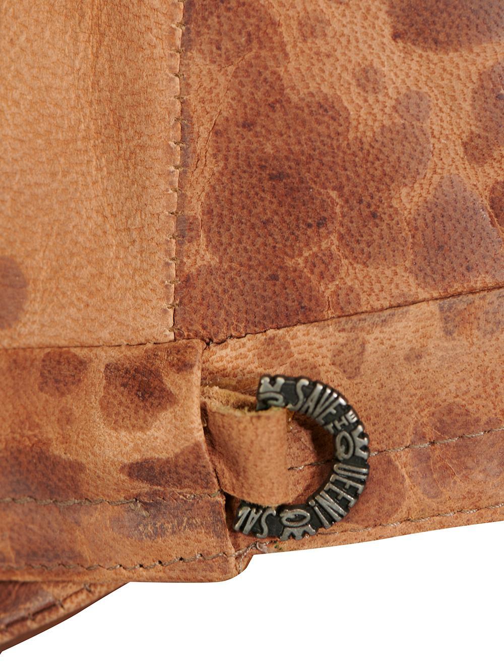 Save The Queen Cappello In Pelle Beige