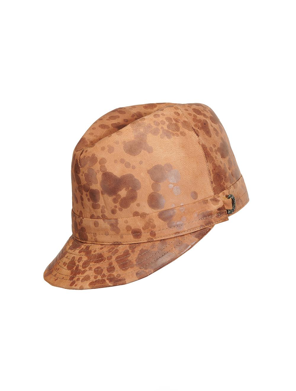 Save The Queen Cappello in pelle beige