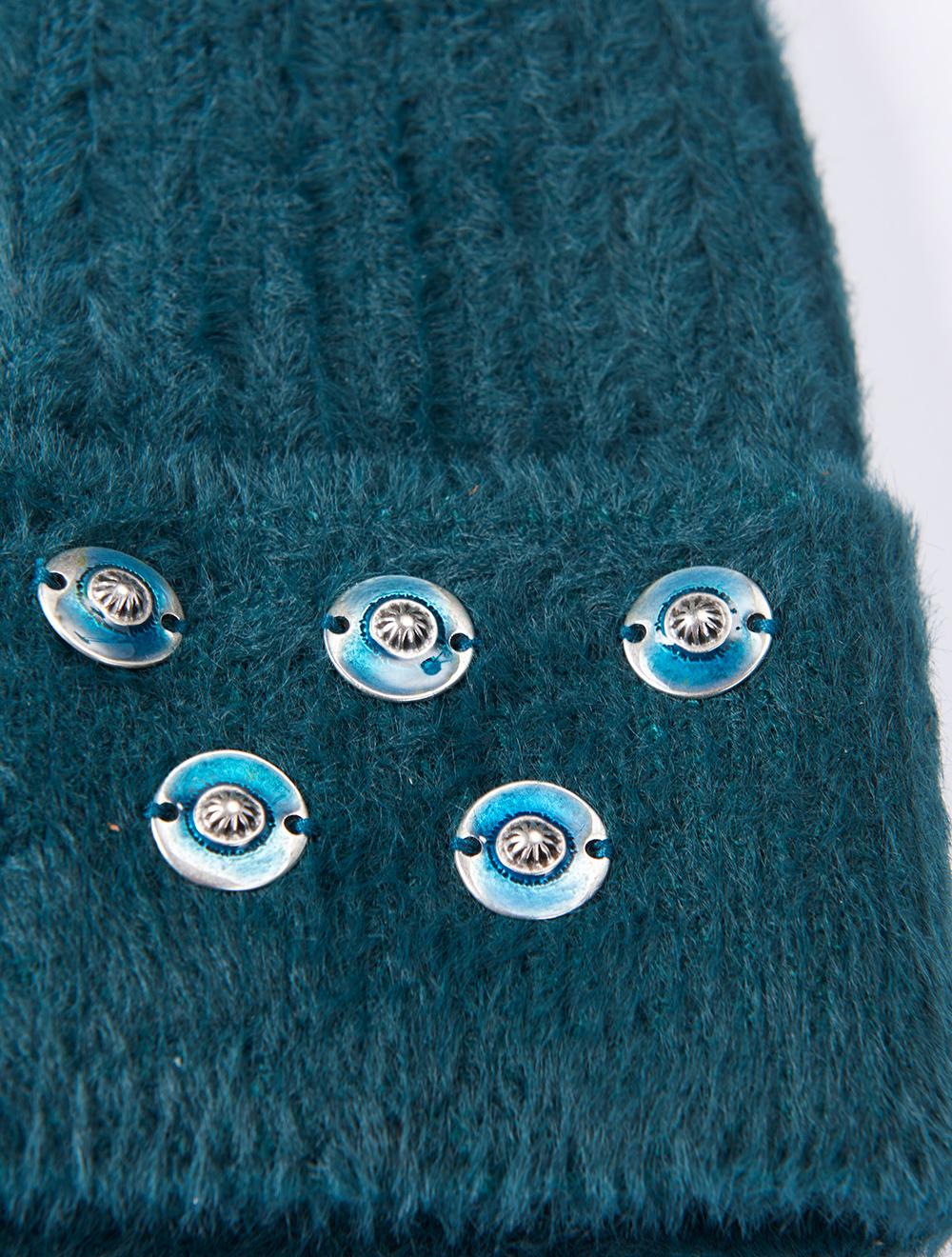 Save The Queen Cappello Verde In Maglia A Costine