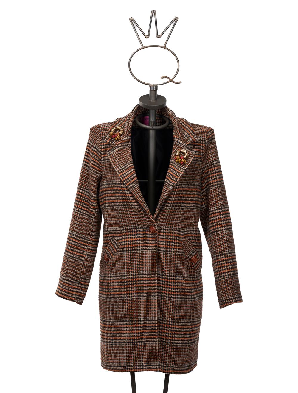 Save The Queen Cappotto Corto Con Applicazioni