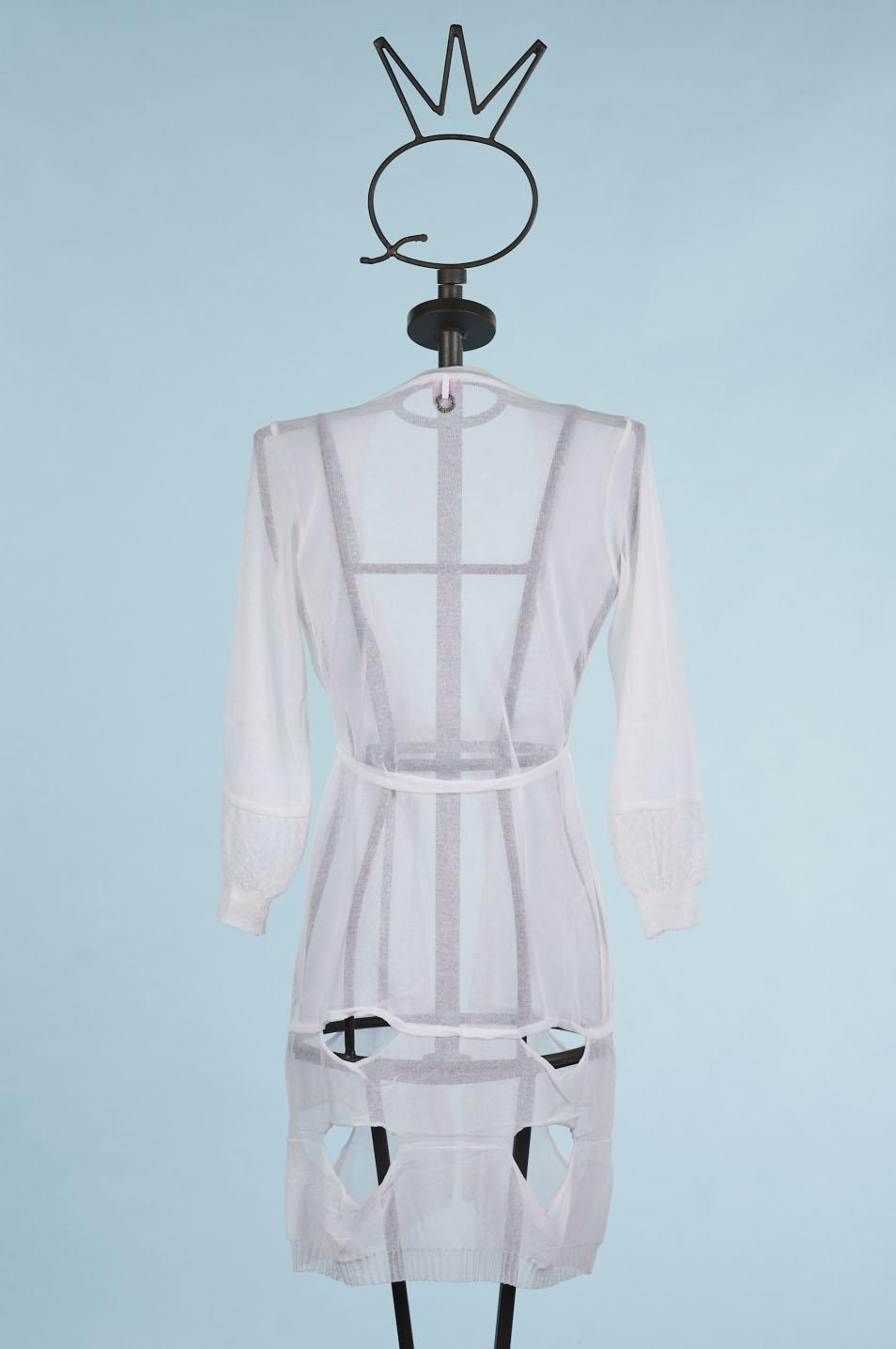 Save The Queen Cardigan Bianco