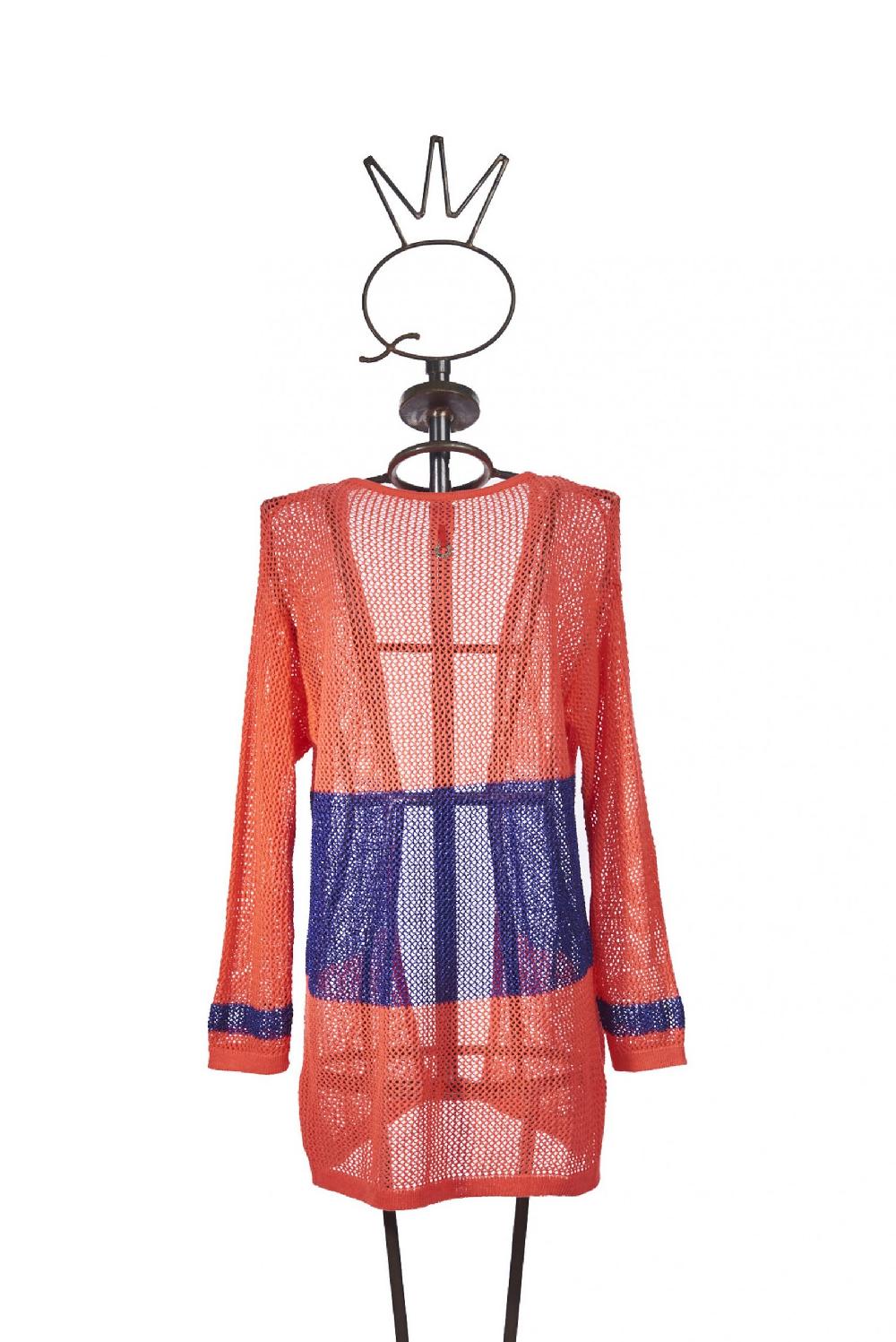 Save The Queen Cardigan Corallo E Viola