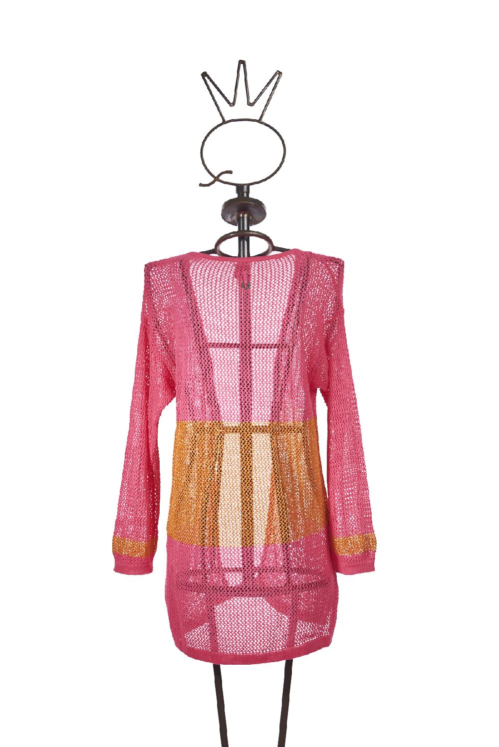 Save The Queen Cardigan Fucsia E Arancio