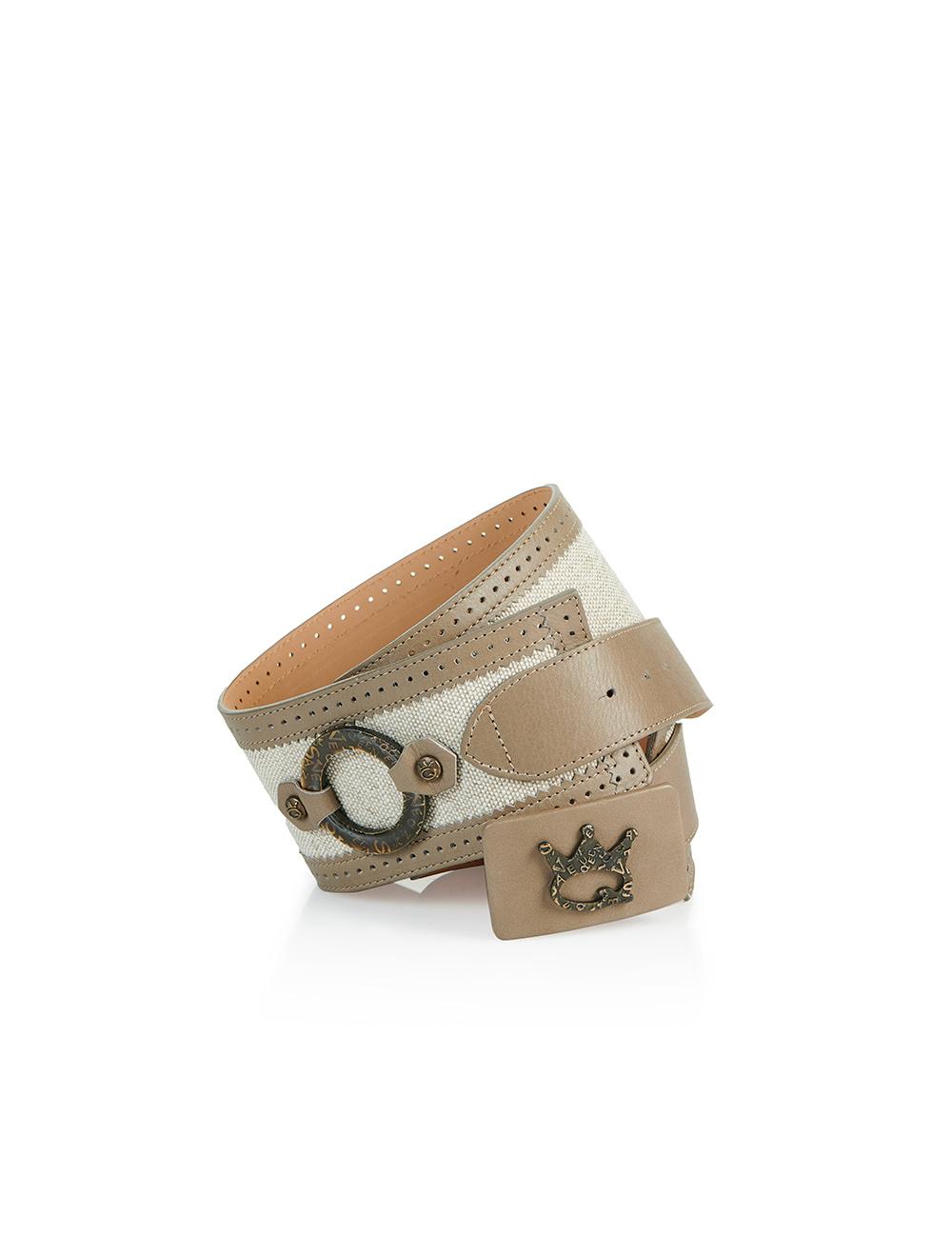 Save The Queen Cintura in pelle e cotone