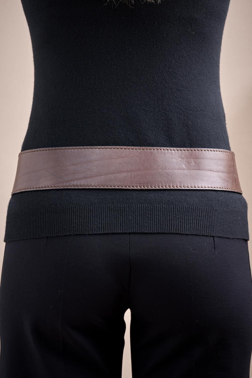 Save The Queen Cintura In Pelle Marrone