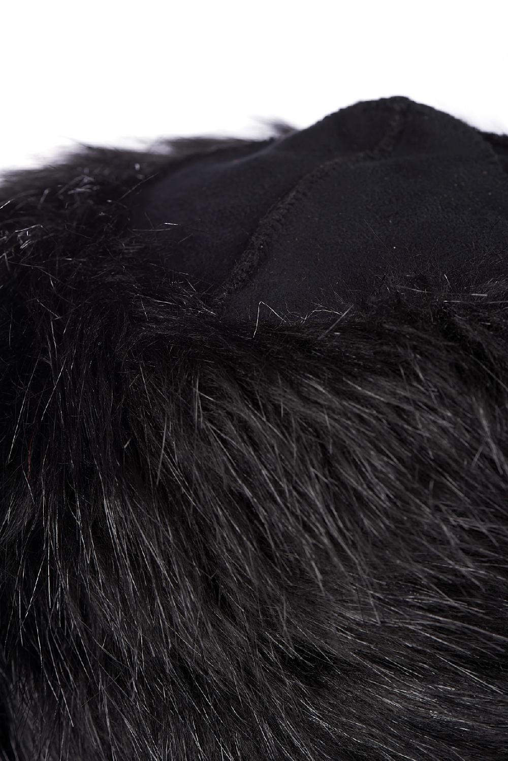 Save The Queen Colbacco In Eco Pelliccia Nera