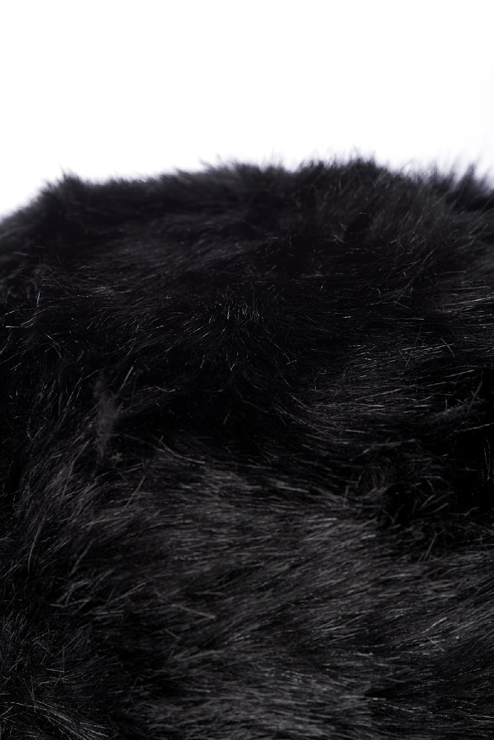 Save The Queen Colbacco In Eco Pelliccia Nera