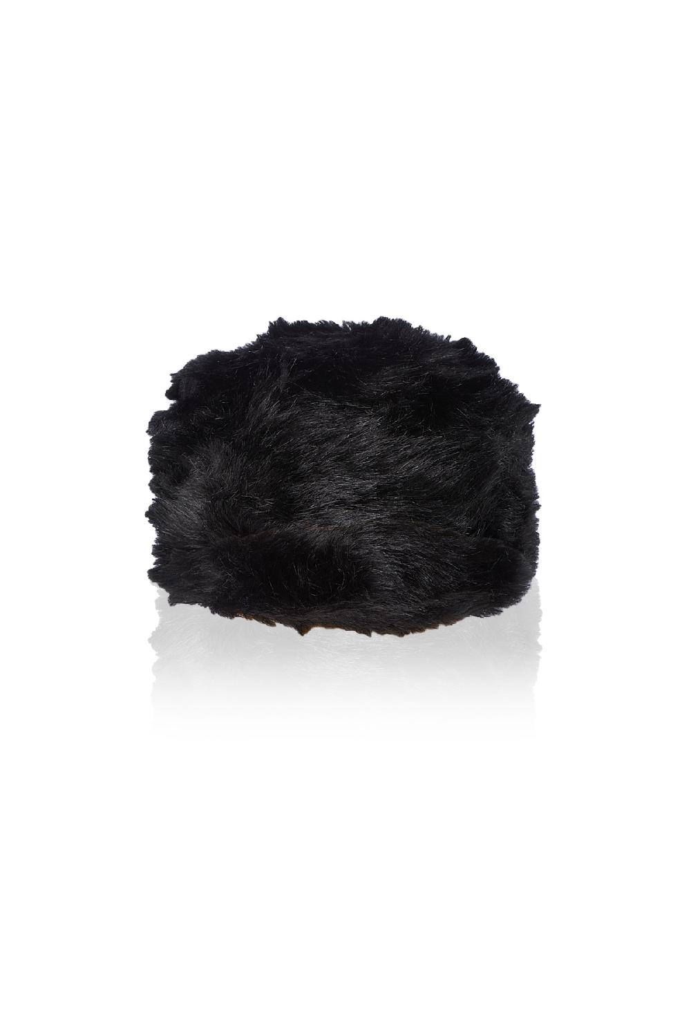 Save The Queen Colbacco In Eco Pelliccia Nera