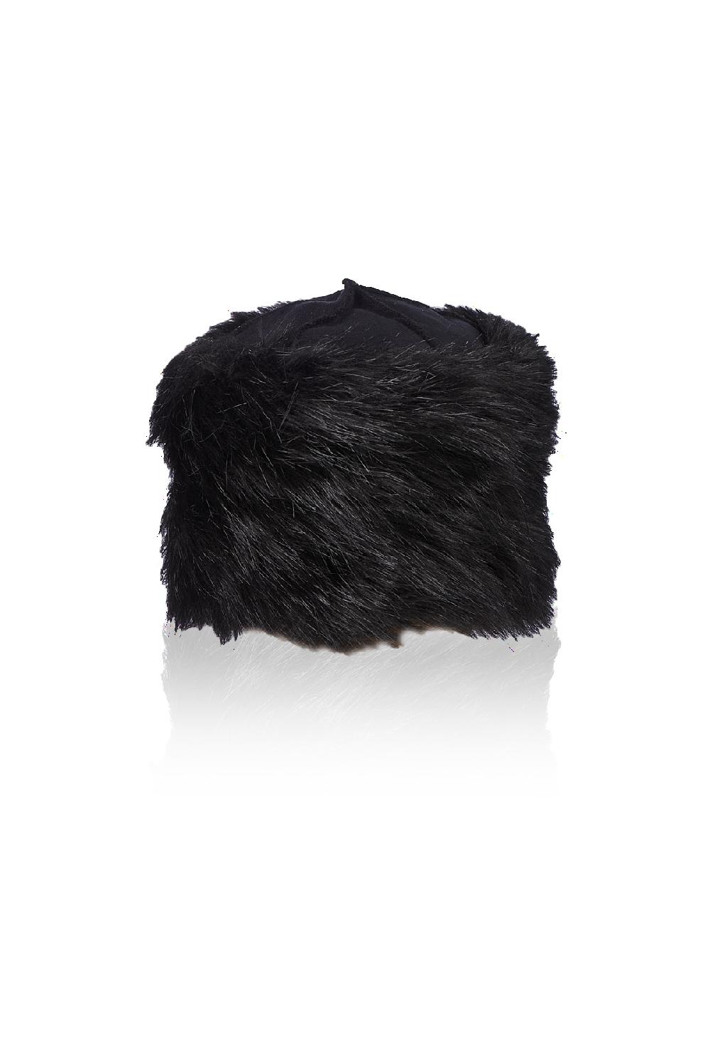 Save The Queen Colbacco in eco pelliccia nera