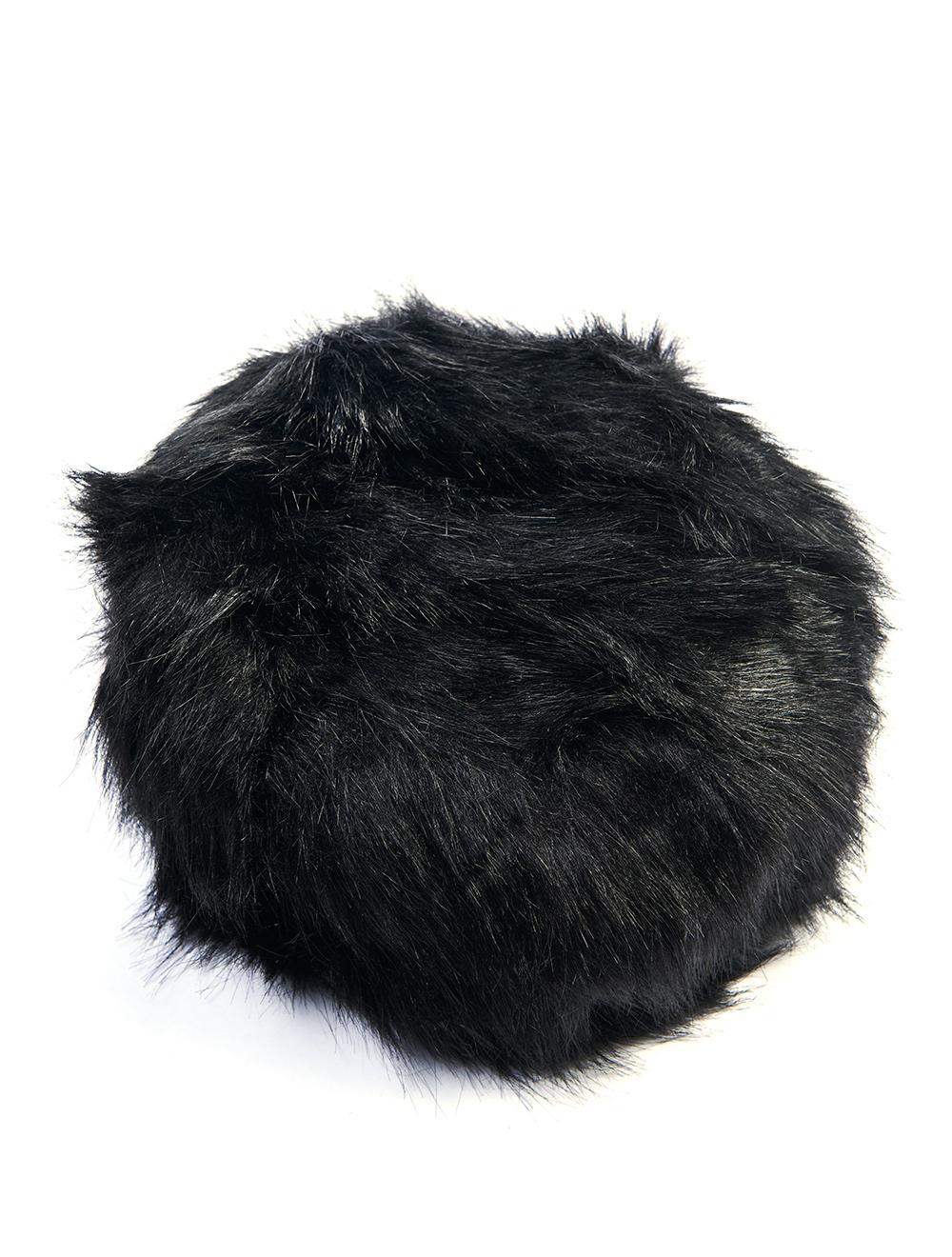 Save The Queen Colbacco Nero In Eco Pelliccia