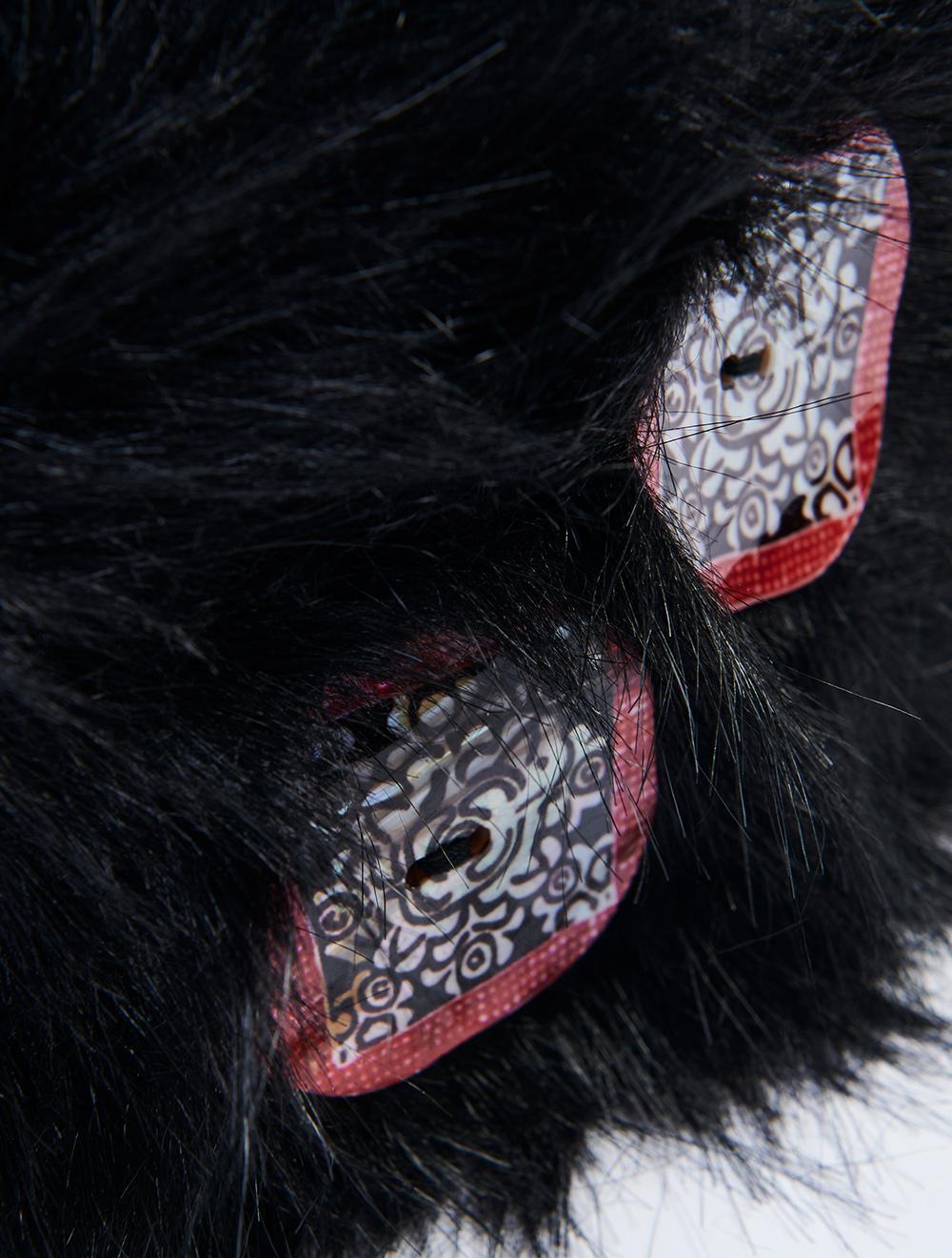 Save The Queen Colbacco Nero In Eco Pelliccia