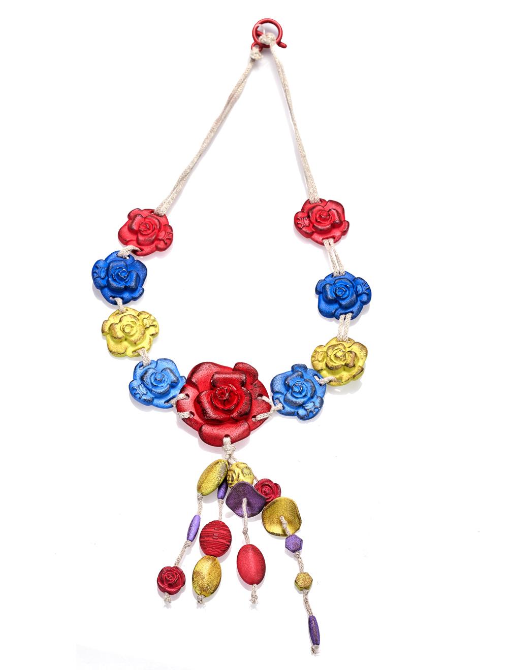 Save The Queen Collana lunga con rose