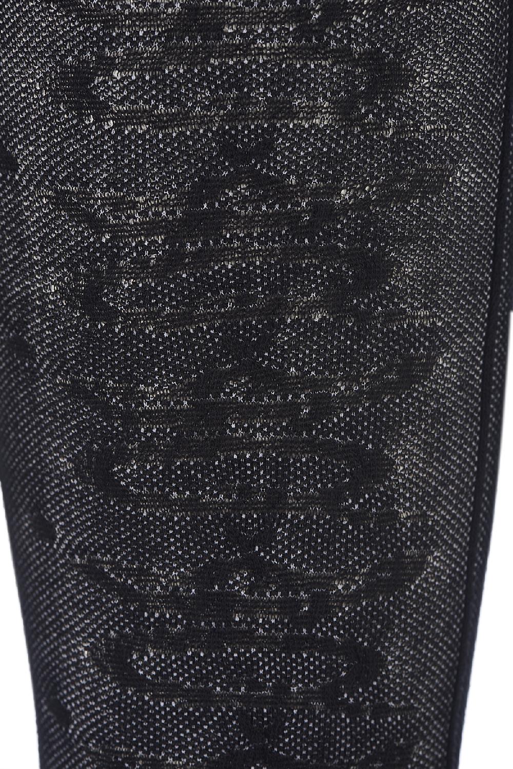 Save The Queen Collant Nere In Cotone Operato