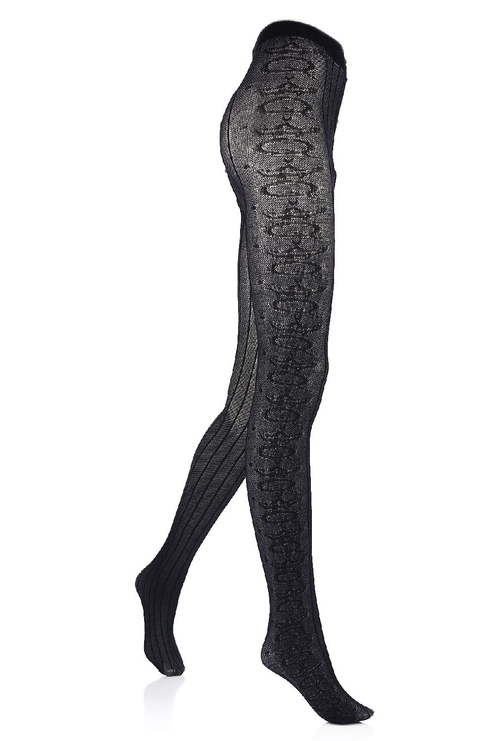 Save The Queen Collant nere in cotone operato