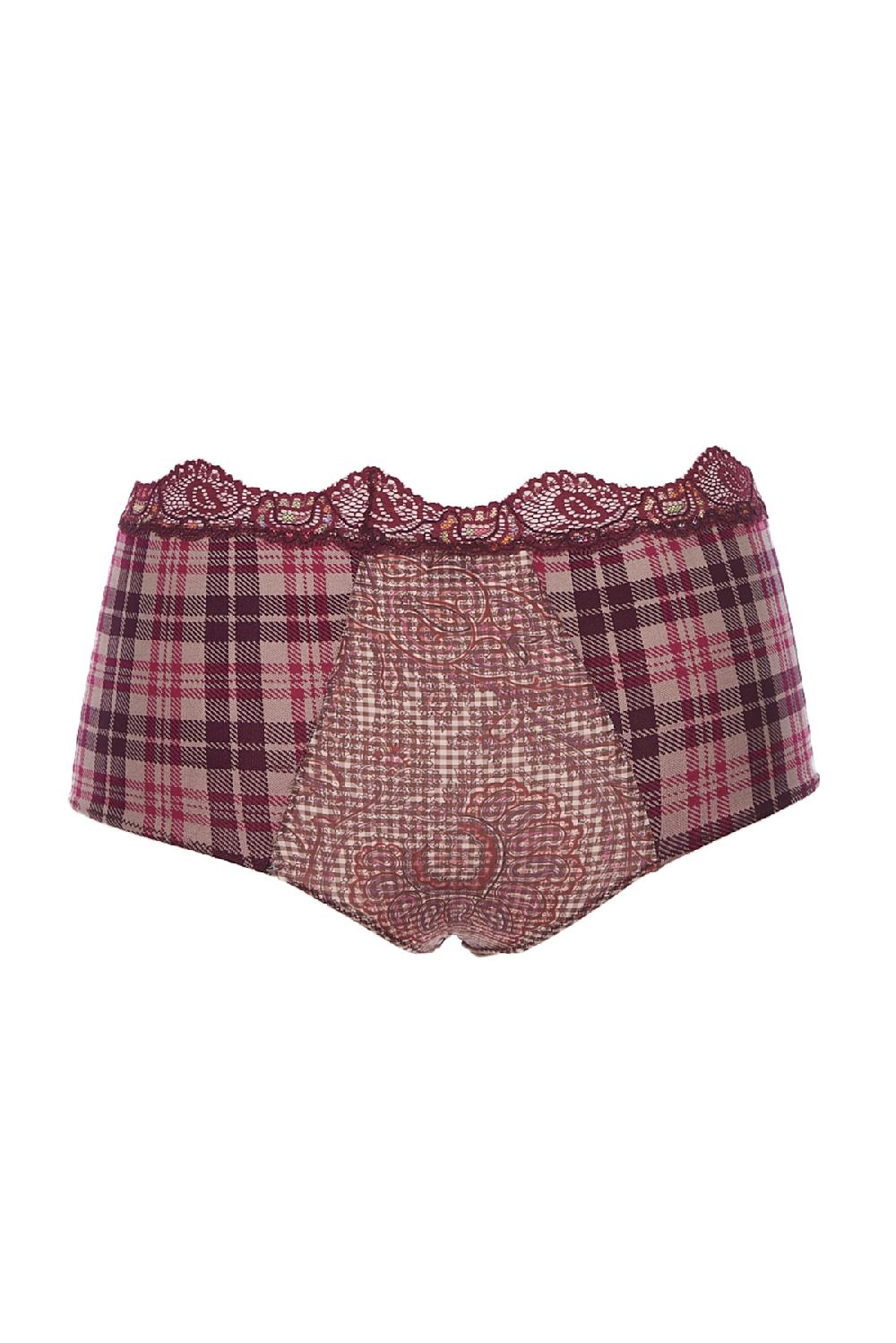Save The Queen Culotte In Tartan E Pizzo