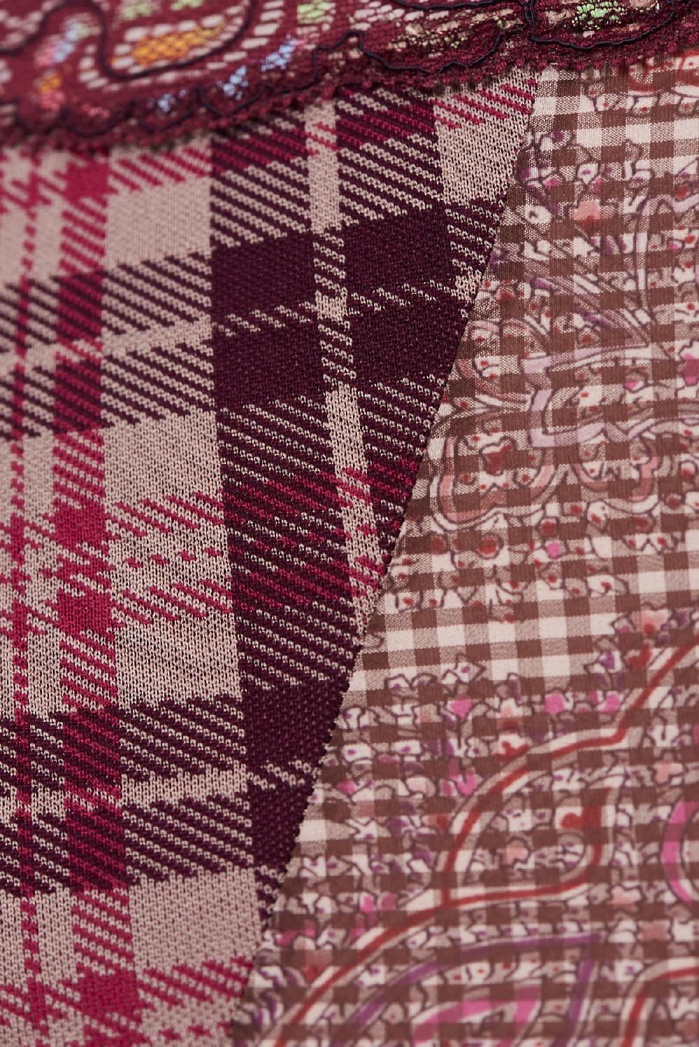 Save The Queen Culotte In Tartan E Pizzo