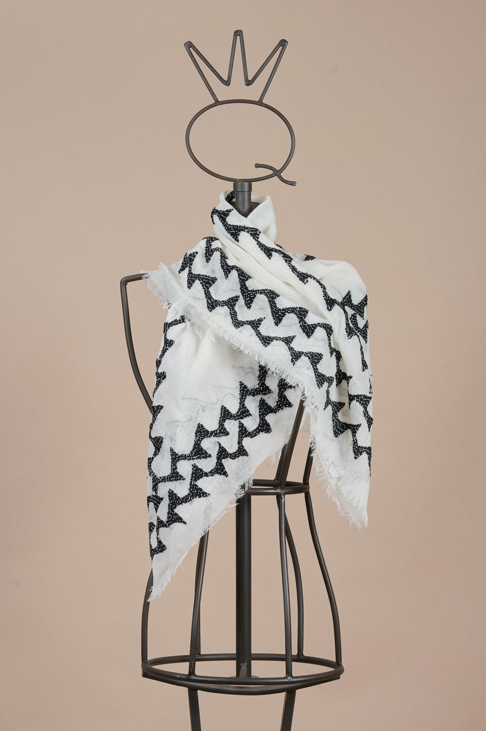 Save The Queen Foulard bianco e nero