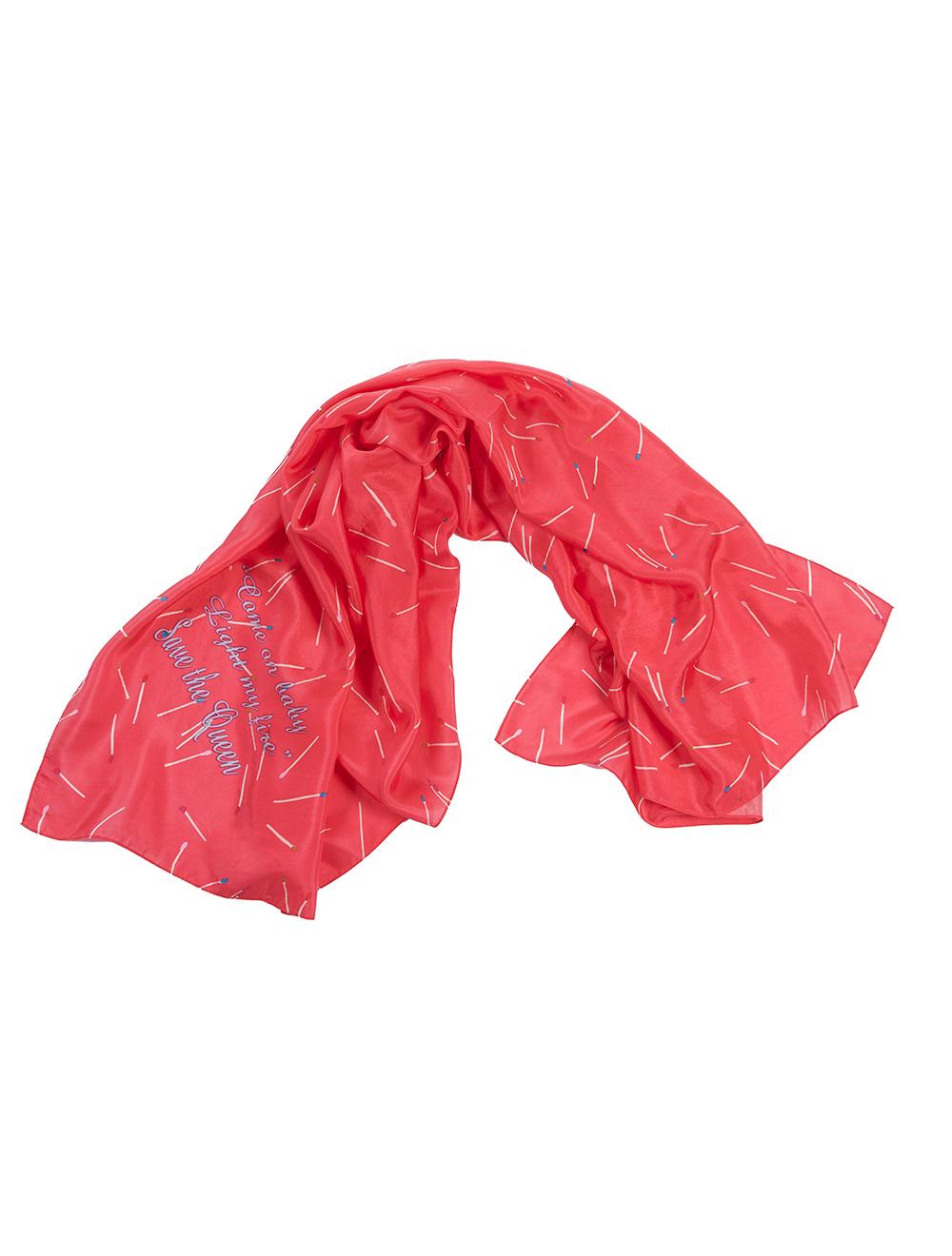 Save The Queen Foulard In Seta Fantasia