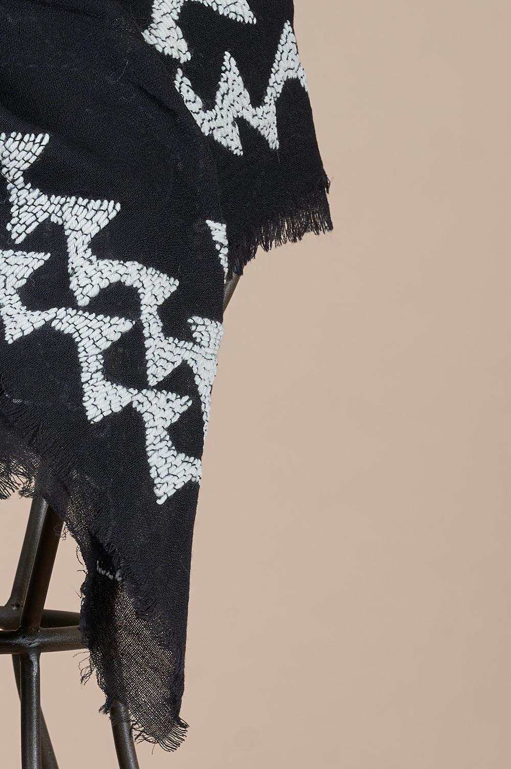 Save The Queen Foulard Nero E Bianco