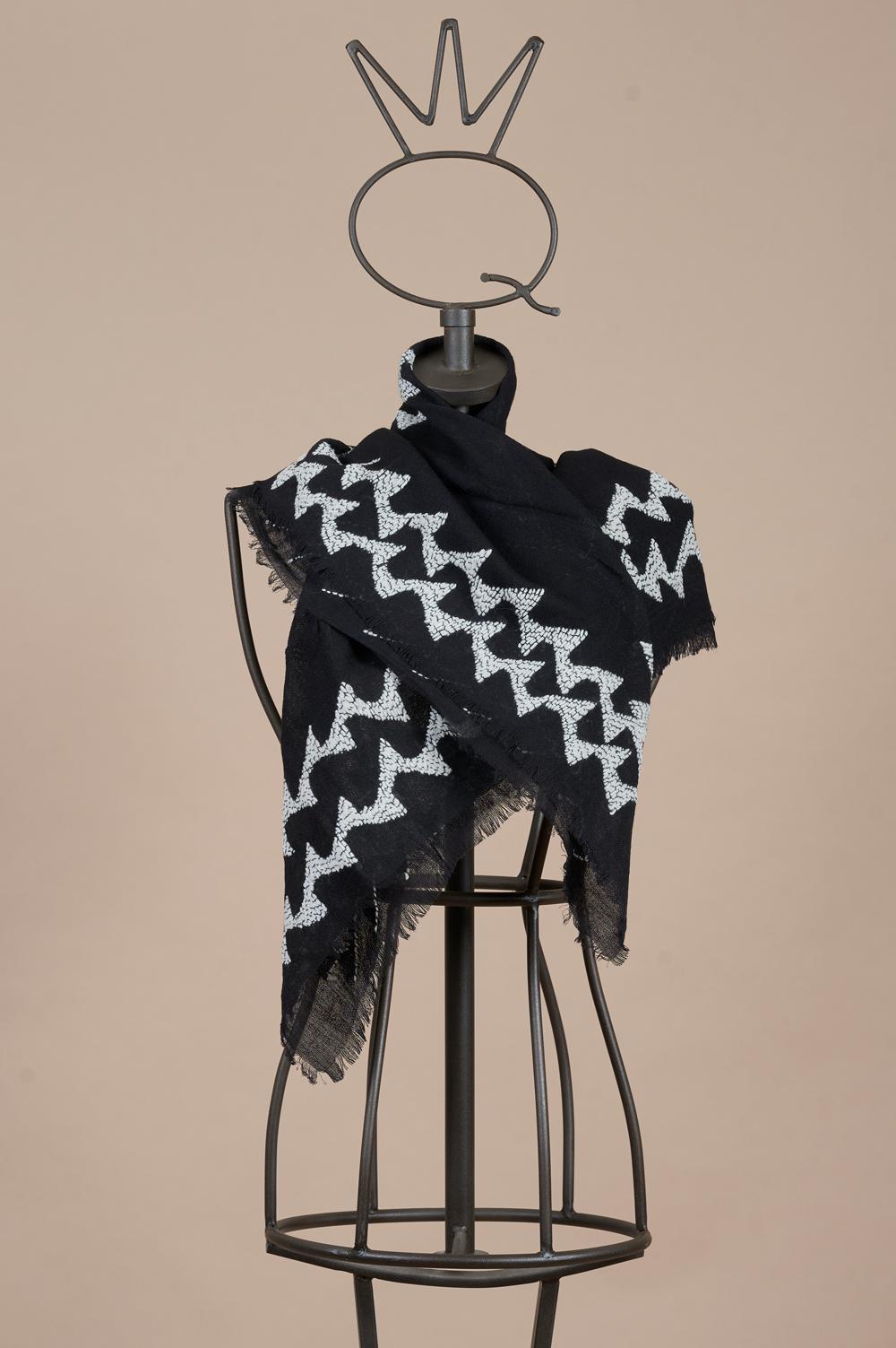 Save The Queen Foulard nero e bianco