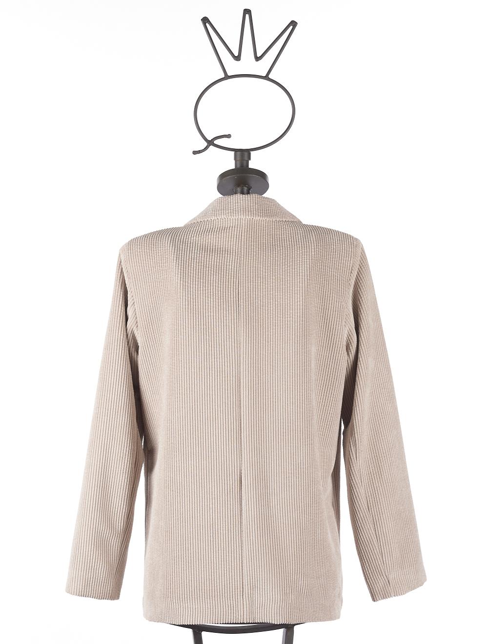 Save The Queen Giacca Beige Di Velluto A Coste