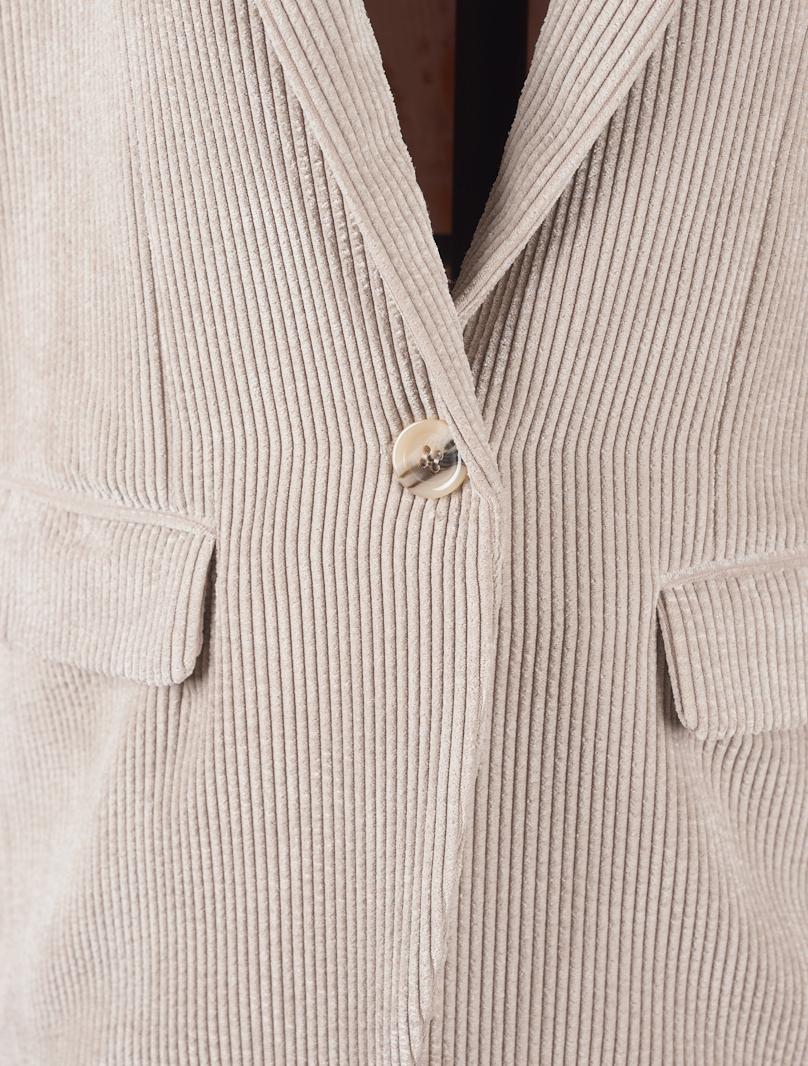 Save The Queen Giacca Beige Di Velluto A Coste