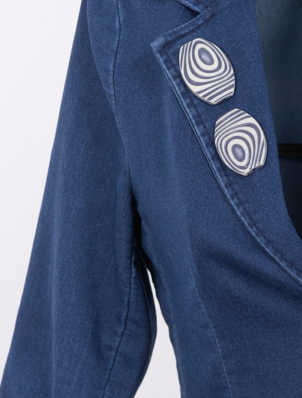 Save The Queen Giacca Di Jeans Con Applicazioni