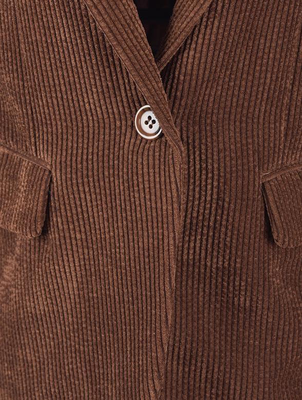 Save The Queen Giacca Marrone Di Velluto A Coste