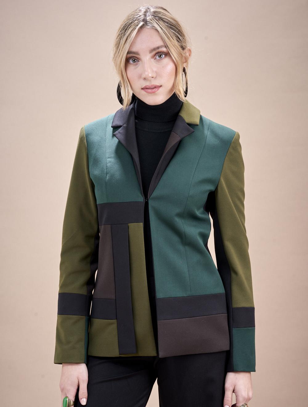 Save The Queen Giacca Marrone E Verde