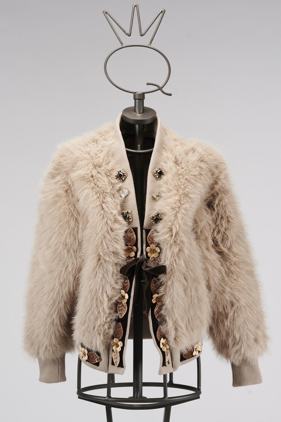 Save The Queen Giacchino In Ecopelliccia Beige