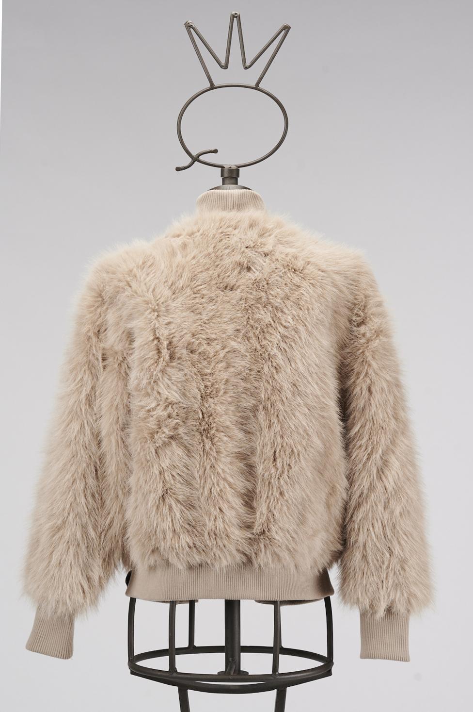 Save The Queen Giacchino In Ecopelliccia Beige