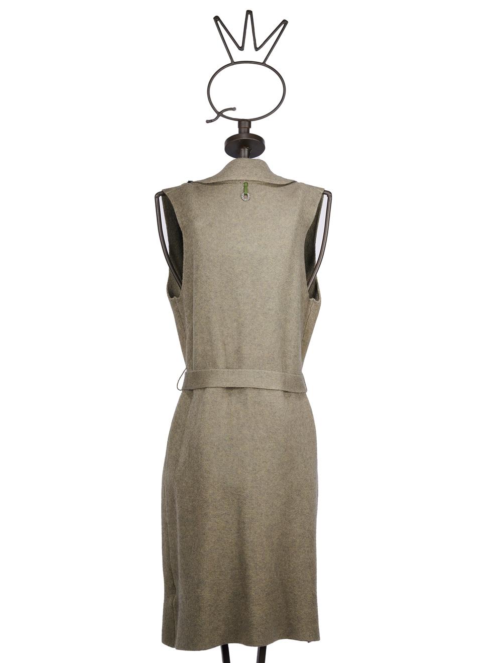 Save The Queen Gilè Lungo In Tricot Verde Militare