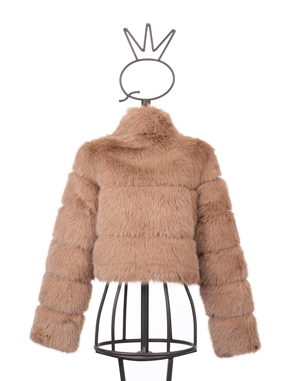 Save The Queen Giubbino Beige In Ecopelliccia