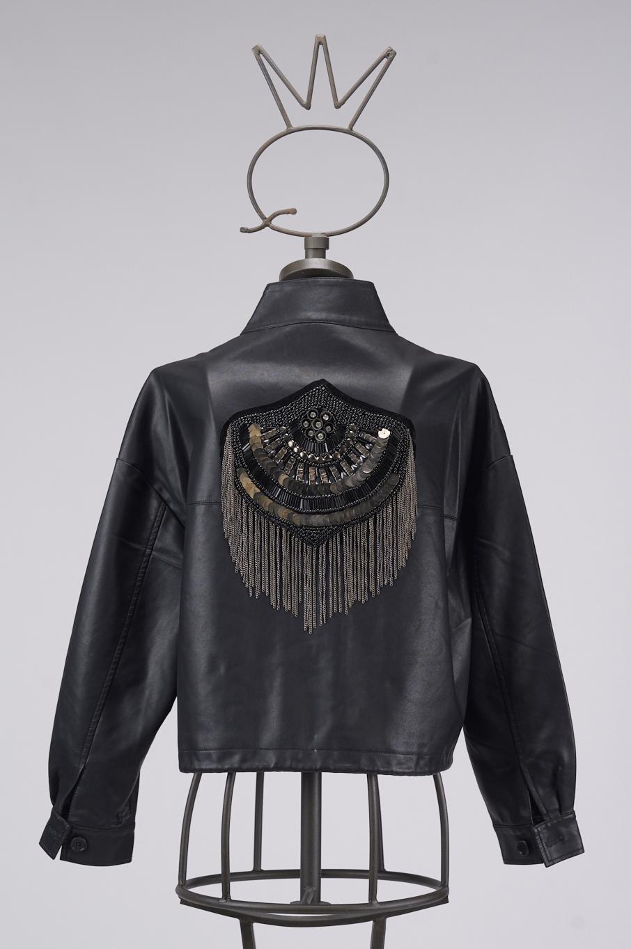 Save The Queen Giubbotto Corto In Ecopelle Nera