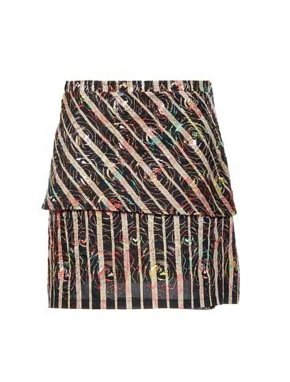 Save The Queen Gonna corta beige e nero