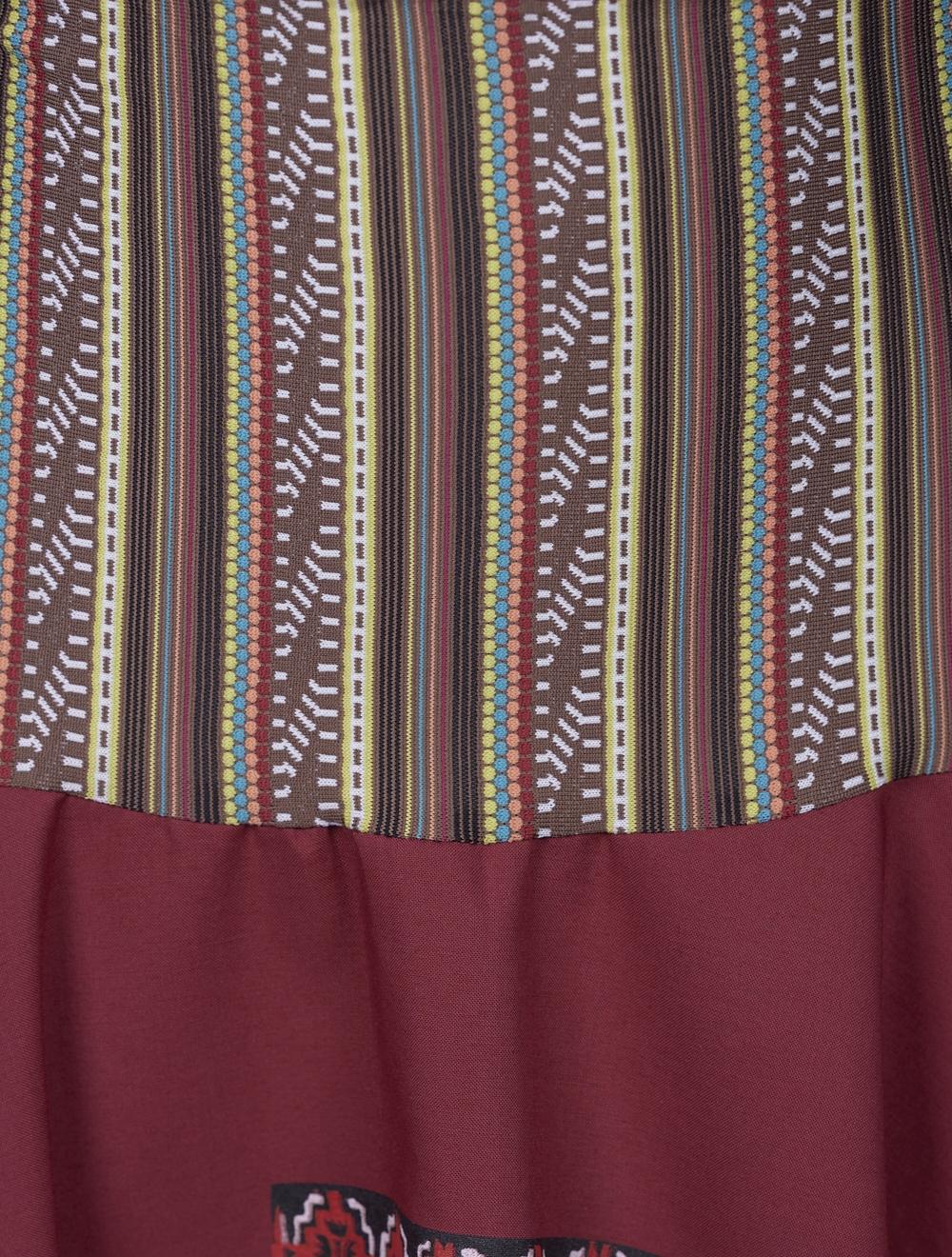 Save The Queen Gonna Godet Con Stampa Etnica