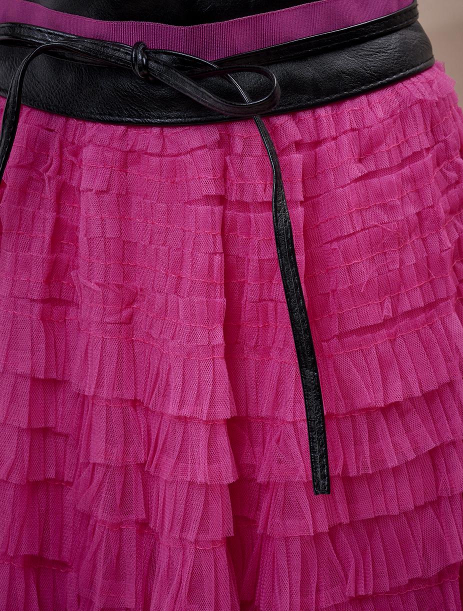 Save The Queen Gonna Lunga A Balze In Tulle Fuxia