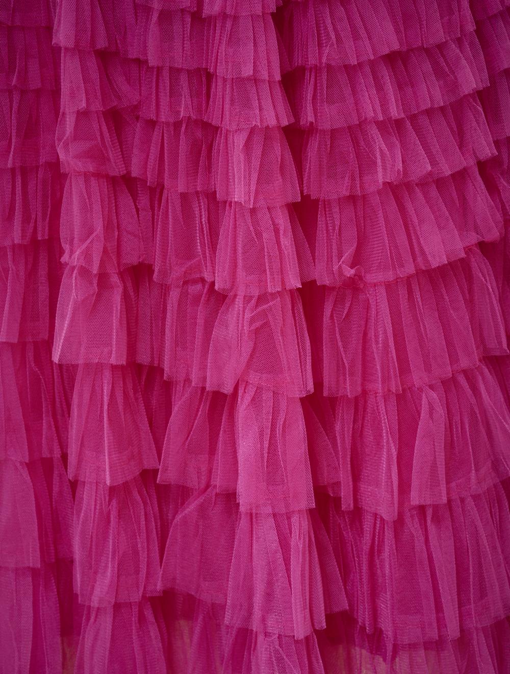 Save The Queen Gonna Lunga A Balze In Tulle Fuxia