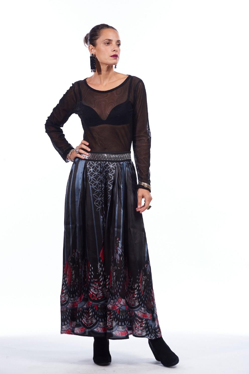 Save The Queen Gonna Lunga In Seta Stampata