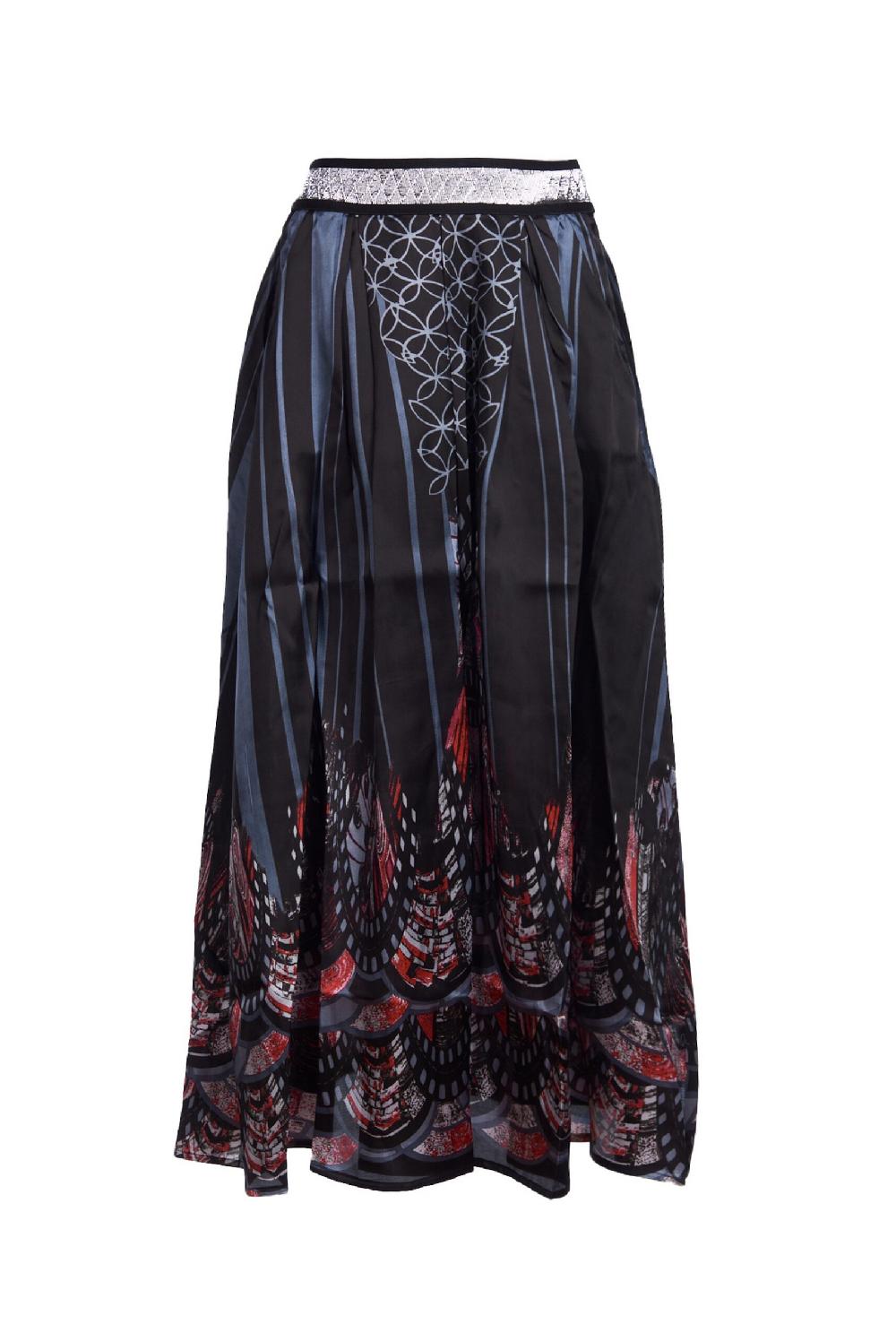 Save The Queen gonna lunga in seta stampata