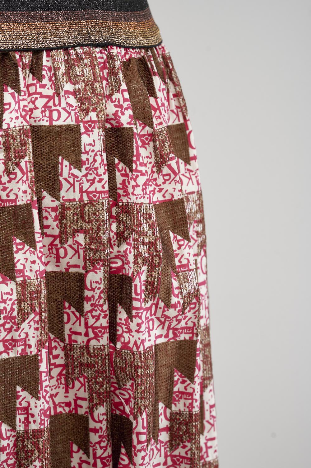 Save The Queen Gonna Lunga Stampata E Ricamata