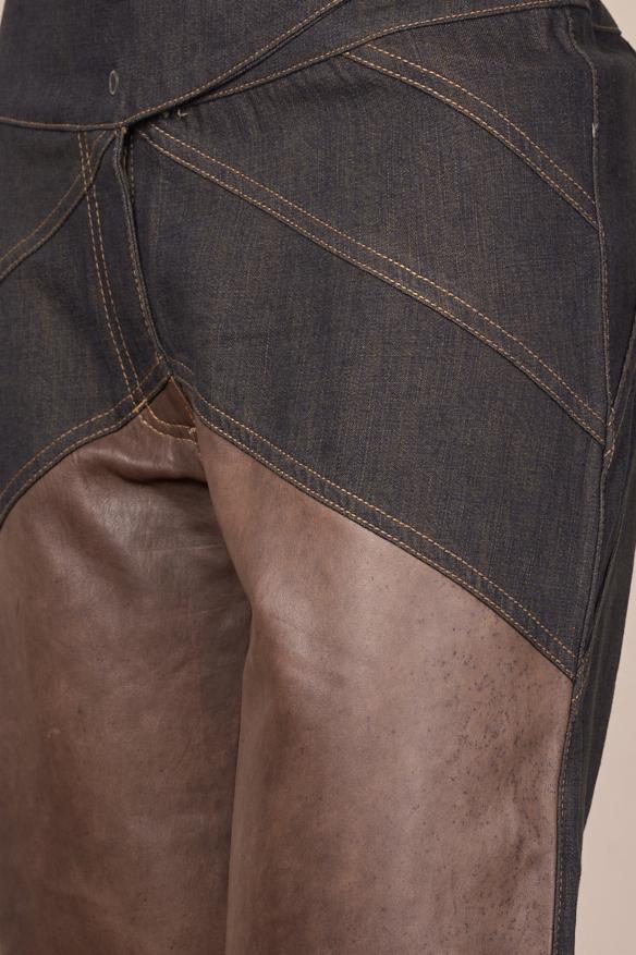 Save The Queen Jeans Con Pelle