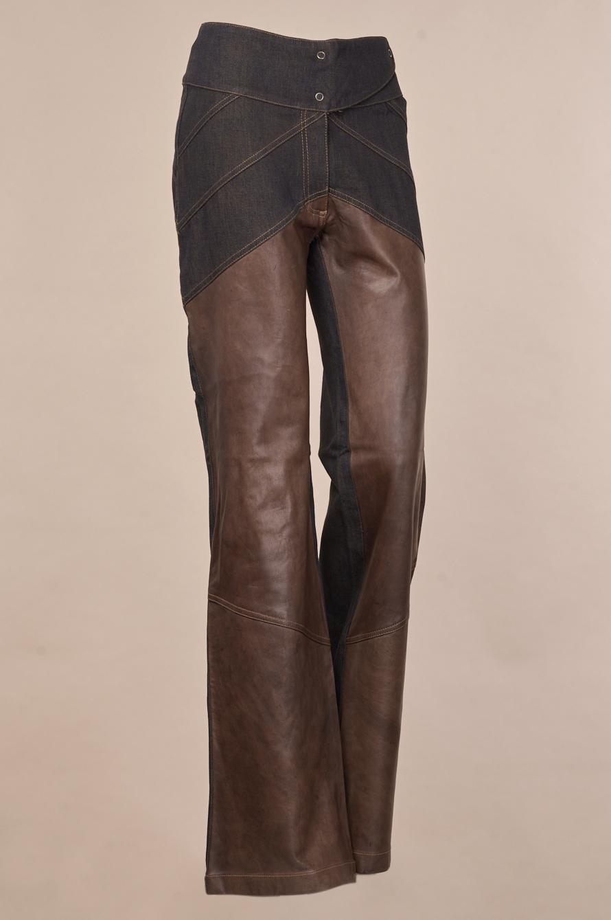 Save The Queen Jeans con pelle