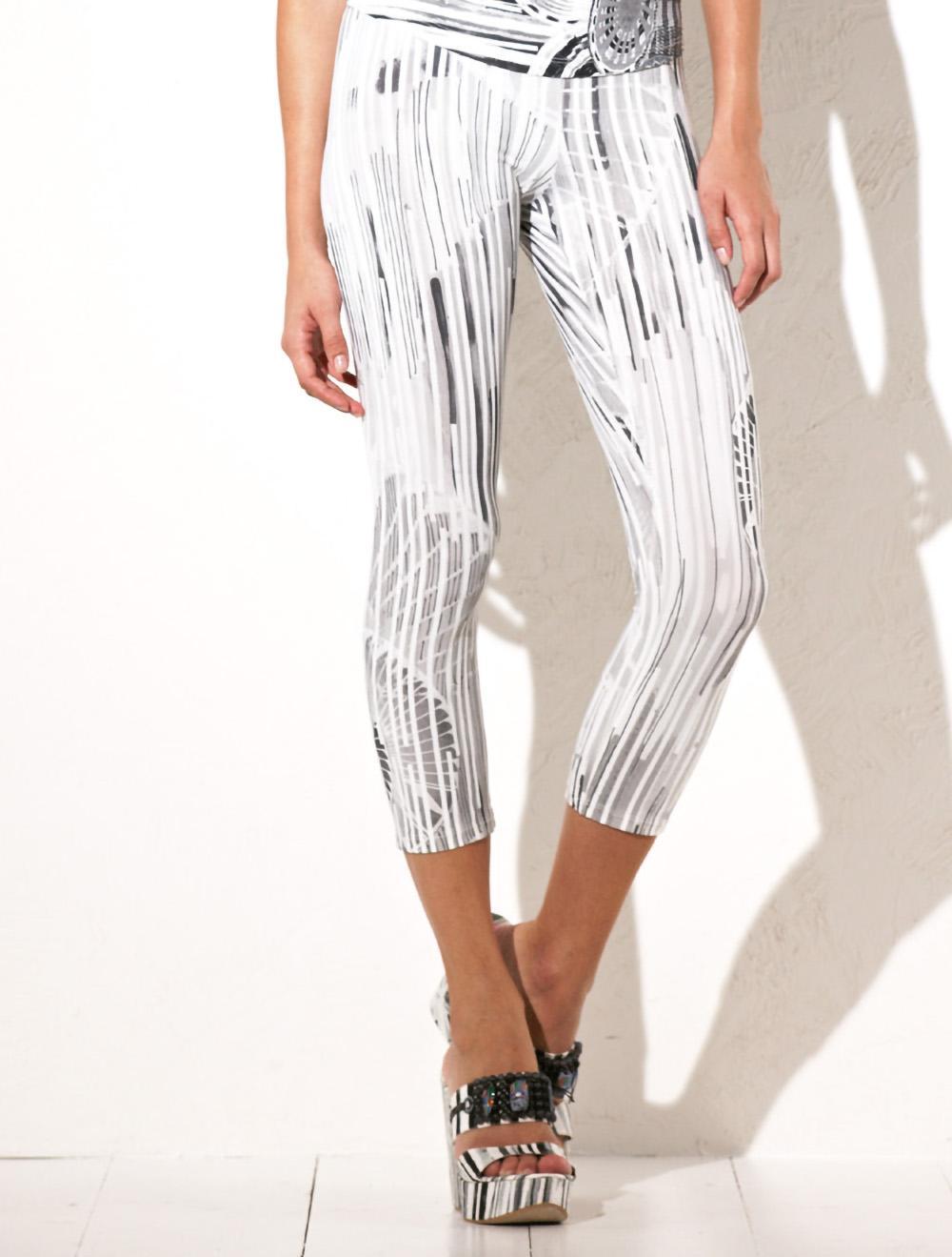 Save The Queen Leggings Bianchi Con Stampa