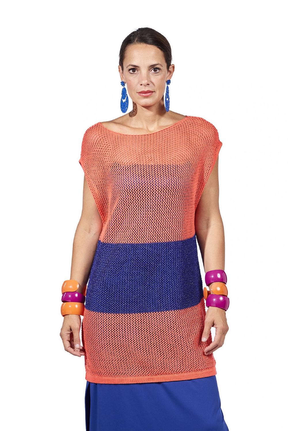 Save The Queen Maglia A Tunica Corallo E Viola