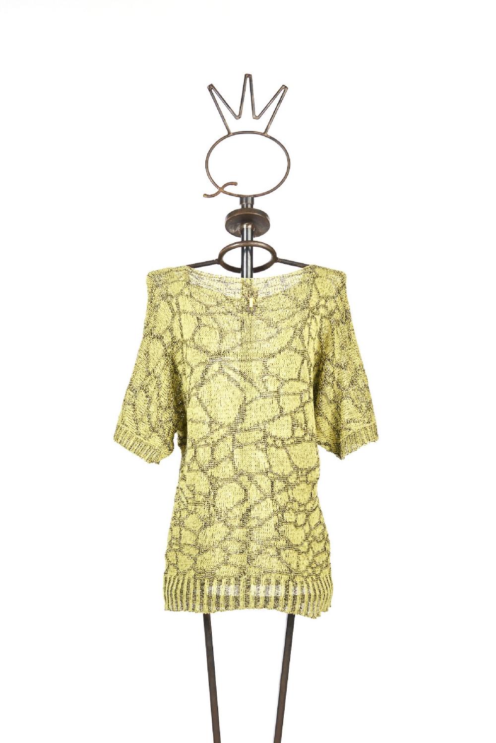 Save The Queen Maglia Gialla Con Ricamo