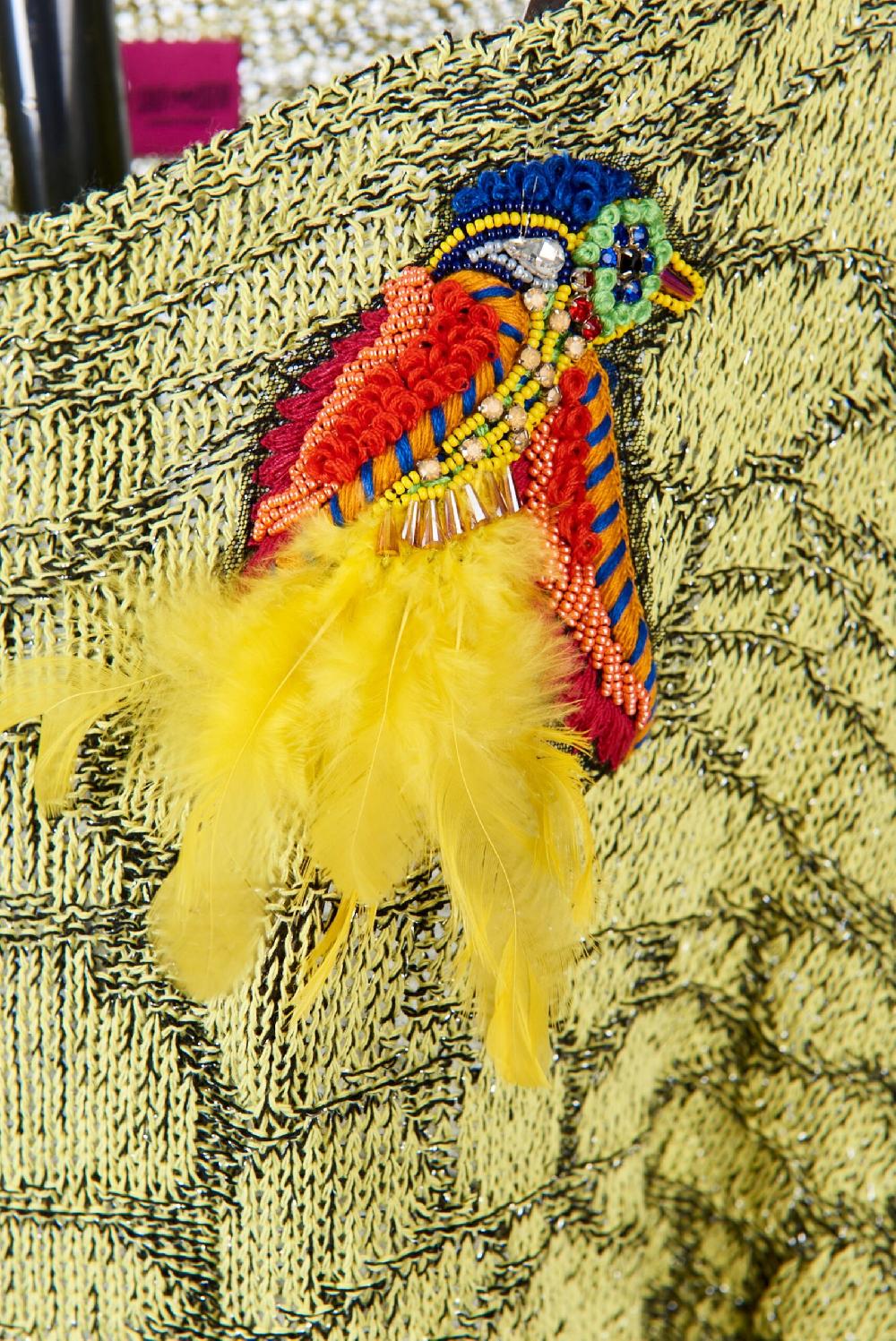 Save The Queen Maglia Gialla Con Ricamo