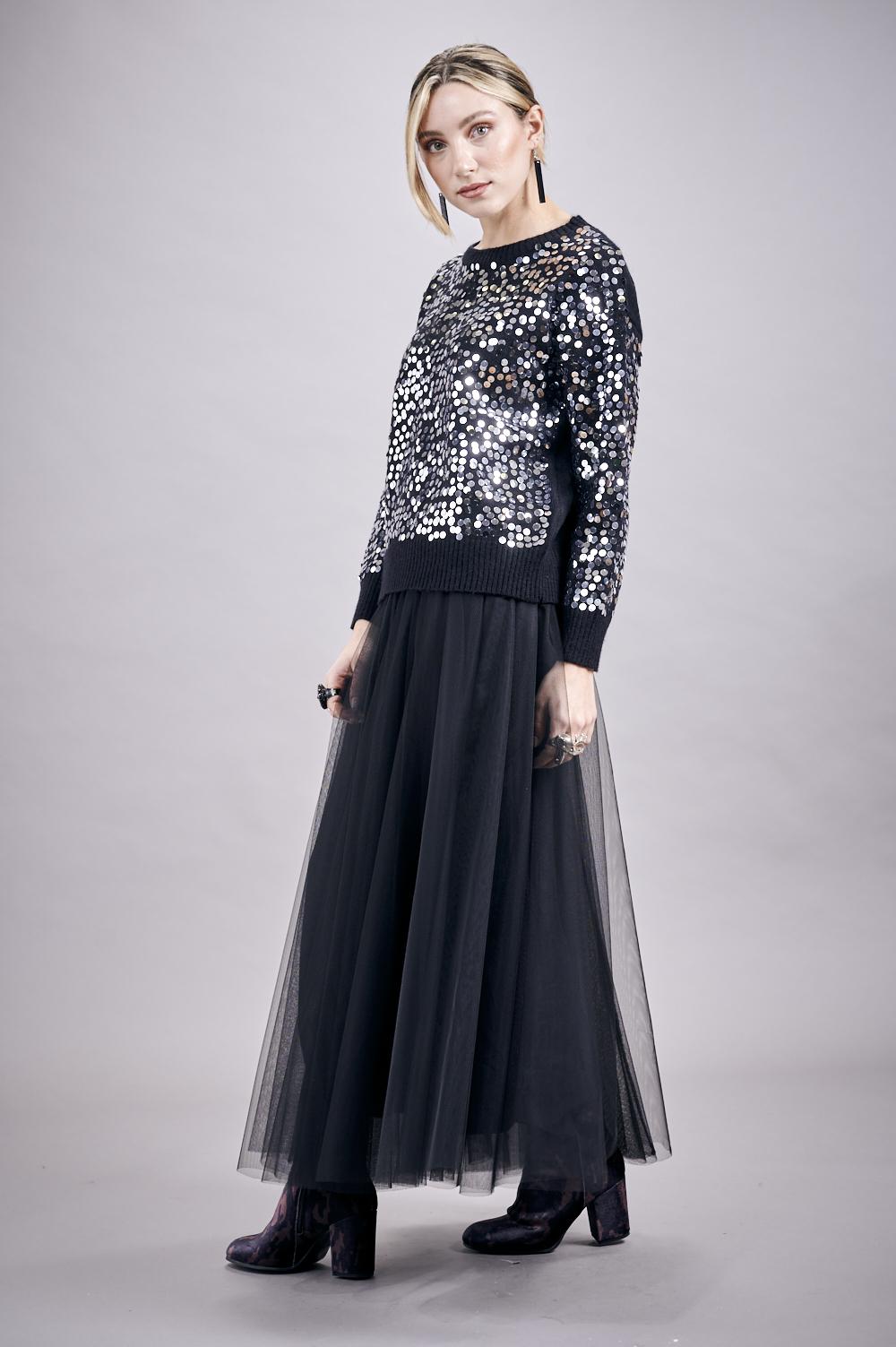 Save The Queen Maglia In Tricot Con Paillettes