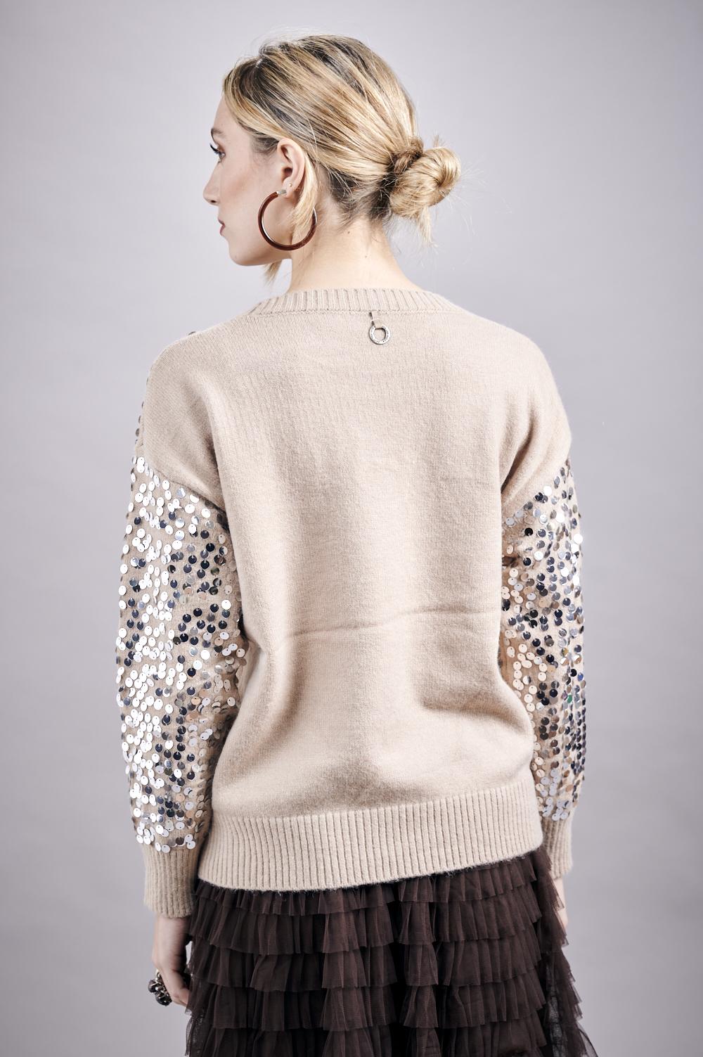 Save The Queen Maglia In Tricot Con Paillettes